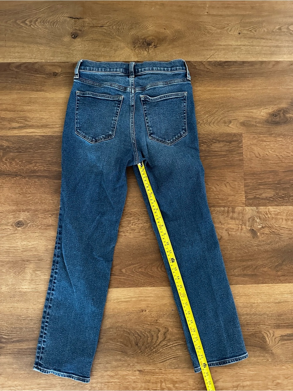 J Crew Essential Straight Button-Fly Blue Denim Jeans Size 26 - Picture 10 of 15